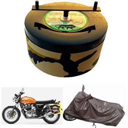 Bike Blazer Army Black Nylon Taffeta Universal Size Semi-Automatic Bike Body Cover for Royal Enfield Classic 350 &a; Classic 500-47