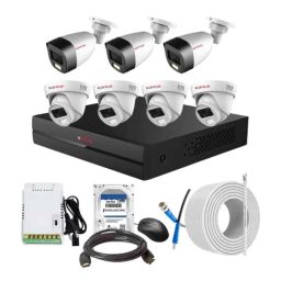 CP Plus 2.4MP Full Colour HD Audio Indoor &a; Outdoor CCTV Combo Kit with 8Ch DVR, 4 Dome 3 Bullet Camera, 8Ch SMPS, 70m Cable, 2TB HDD &a; Connector-13