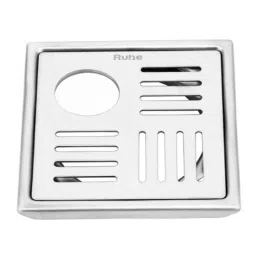 Ruhe Pluto 5x5 inch Stainless Steel Gloss Finish Square Floor Drain with Hole, 16-0513-39-picture-20