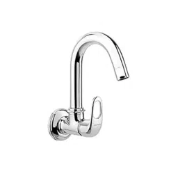 Cera Carbon Stainless Steel Sink Silver Chrome Finish Cock with 150mm Long Swivel Spout &a; Wall Flange, F1002251-image-22