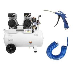 Imported 2HP 50 Litre Oil Free &a; Noiseless Wall Painting Double Head Air Compressor with ABG-05P Air Blow Gun PU Pipe &a; Fitting with 6 Months Warranty, AC50DC-ABG05P-picture-33