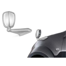 SureStrive ABS Plastic Silver Heavy Quality Front Side Fender Angle View Bonnet Blind Mirror for Mahindra Scorpio 2022 image 2