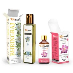 GoWoo 2 Pcs 10ml Natural Therapeutic Grade Lotus Aroma Oil &a; 100ml Bhringraj Carrier Oil Set, GWOC817-P30+P170-picture-25