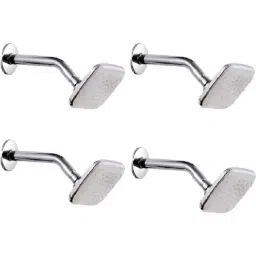 IRIS STAR 4 inch Brass Chrome Finish Rain Flow Shower Head with 9 inch Arm (Pack of 4)-image-23