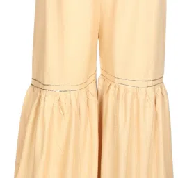 Women Relaxed Beige Cotton Blend Trousers-image-51