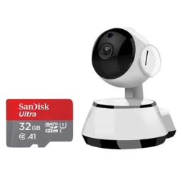 Cybernautt V2M 2MP HD Pan Tilt Smart Wi-Fi Camera with Night Vision, Alert, 360 View, Human\Motion Track, 2 Way Audio &a; Free 32GB Memory Card-45