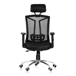 Da URBAN Topsky Mesh High Back Black Revolving Ergonomic Office Chair with Head Rest-picture-15