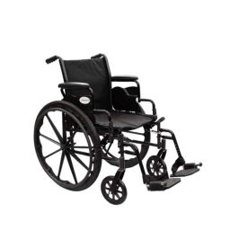 Rehamo Steely PCB 120kg 16 inch Steel Black Manual Wheelchair-2
