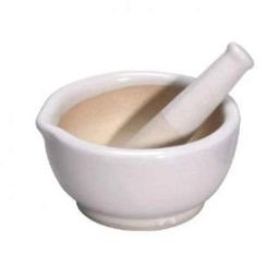 New Verma 7 inch Marble White Mortar &a; Pestle Set for Grinding Small Spices &a; Medicines-37