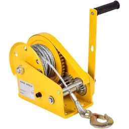 UTC 545kg Mild Steel Hand Winch with Self Auto Locking System &a; Wire Rope, AHW120020-2