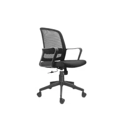 Paradise 21x20x20inch Mild Steel Black Revolving Executive Chair with Medium Back, PME-5008-image-9