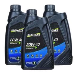 Signate 20W-40 1 Litre High Performance Engine Oil for All 4 Stroke Bikes (Pack of 3)-45