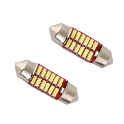 AllExtreme EX12RLW 2 Pcs Universal COB 12 SMD White Dome LED Parking Light Set-picture-31