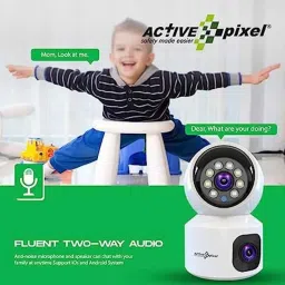 Active Pixel 4MP 1080p ABS Dual Lens WiFi Wireless Camera with IR Night Vision, Motion Detection &a; Two-Way Audio image 4