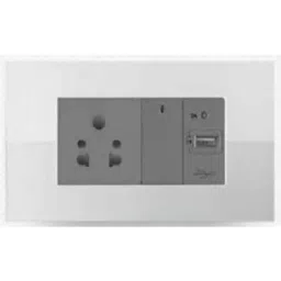 Wipro North West Artisa 8 Module Frozen Matt Finish Horizontal Glass Plate, RD968HGLAFM-picture-3