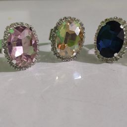 Stone rings Stone, Silver, Crystal Opal Silver Plated Ring-image-41