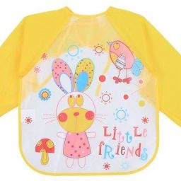 Quick Dry and Waterproof Full Sleeved Washable Waterproof Bib/Apron for Baby & Kids-image-9