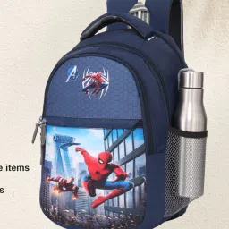 Ligh-twieght Unisex Kid's 20L Spiderman School Bag for (Nursery to 1st class) Waterproof School Bag-image-11