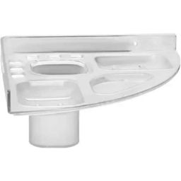 Prestige BA-18 Plastic White 5 in 1 Corner Bathroom Shelf with Tumbler-picture-21