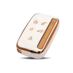 Flymaster Thermoplastic Polyurethane White TPU Car Key Cover, WHITE-TPURKE-43-image-80