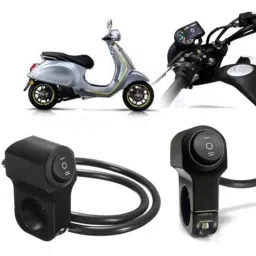 Auto Pearl 12V Aluminium Alloy Black Motorcycle Handlebar Headlight Switch for Elettrica BS6-picture-9