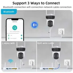 Power Pixel PP12I 12MP 6K Ultra HD PT Smart WiFi Camera with Night Vision, Human Detect, Motion Detect, 2 Way Audio, Alarm &a; Support 128GB SD Card image 2