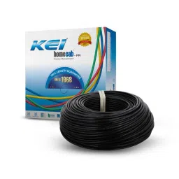 KEI 10 Sqmm Single Core Homecab FR Black Copper Unsheathed Flexible Cable, Length: 90 m-image-56