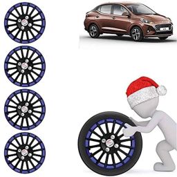 Auto Pearl 4 Pcs 15 inch ABS Black &a; Blue Car Wheel Cover Set for Hyundai Aura-picture-14