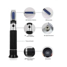 Real Instruments 0-90% Brix Manual Handheld Refractometer with ATC image 3