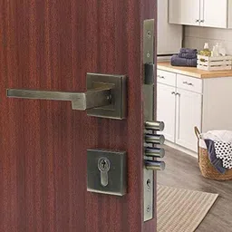 Voltizi Rose Stainless Steel 304 Brass Finish Mortise Door Lock Handle Set with Both Side Key, LB-306-image-75