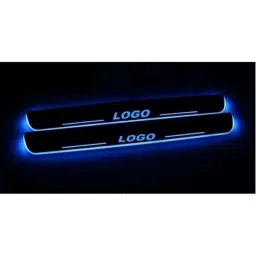 SureStrive 4 Pcs Acrylic Car Side Footstep Set with Blue LED Door Sill Scuff Plate for Maruti Suzuki Zen All Model-13