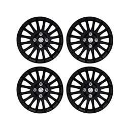 Auto Pearl 4 Pcs 15 inch ABS Black Press Type Fitting Car Wheel Cover Set for Tata Sumo Victa-image-73