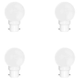 Fybros Nuit 0.5W Polycarbonate White Round LED Bulb, FLS5441D (Pack of 4)-12