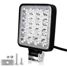 AllExtreme EX16WY1 16 LED 48W 4 inch White &a; Amber Square Waterproof Fog Light-47