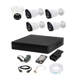CP Plus 2.4MP White &a; Black 4 Pcs Bullet &a; Dome Camera with 8 Channel DVR &a; Hard Disk Kit-9