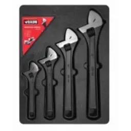 Baum 4 Pcs Chromium Steel Adjustable Wrench Set, Art-190U-picture-38