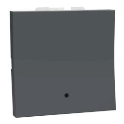Schneider Electric Miluz Zeta 10A 2 Module Polycarbonate &a; Polyamide Anthracite Switch with Indicator, MZSWI102M1W_AN-10