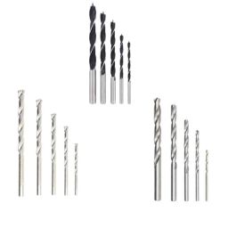 Hillgrove HGCM180M1 5 Pcs HSS Drill Bit, 5 Pcs Wood Drill Bit &a; 5 Pcs Masonry Drill Bit Combo, HGCM393-45