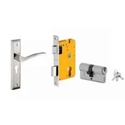 Dorset HL Series Fina 70mm Stainless Steel Patina Finish Door Handle Lock Set with Both Side Key Cylinder (Pack of 4)-picture-31