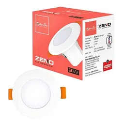 Fybros Zeno 3W Polycarbonate White Round LED Down Light for Bedroom &a; Living Room, FLS5841A-44