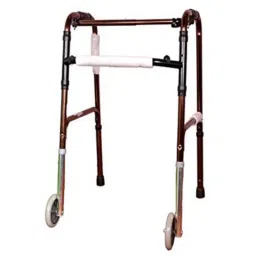 Karma WK-51 Aluminium Brown &a; Black Adjustable Walker with Wheel, 158-00003-image-31