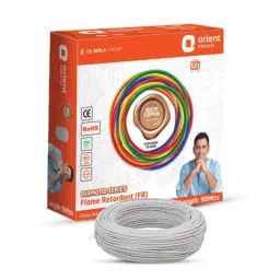 Orient Diamond 1.5 Sqmm White Single Core PVC Insulated Copper Conductor Unsheathed FR Cable, 711FRC5W0150D, Length: 90 m-picture-34
