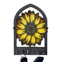 Artiggle Engineered Wood Multicolour Do Paint Your Self Vintage Car Design Key Holder-picture-9