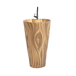 Uken Wash Basin With Pedestal, Wash Basin, Designing Bathroom Sink, Wash Basin With Pedestal, Damru, Table Top (Scorpio-2205) Made In India-picture-31