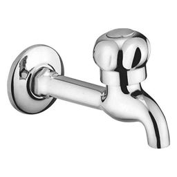 Oleanna MN-07LB Moon Brass Silver Chrome Finish Long Body Bib Cock with Wall Flange-12
