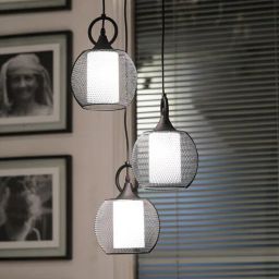 kapoor lampshades Hudson Adora White Metal Cluster Hanging Light-picture-12