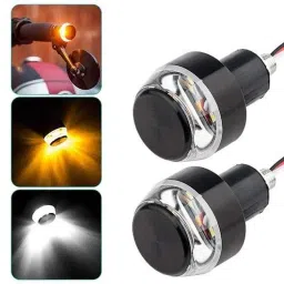 JBRIDERZ 2 Pcs Handle Weight Bar White Yellow LED Indicator Set for Bajaj Pulsar AS 150-picture-34