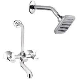 Prestige Eva 2 Pcs Brass Chrome Finish Wall Mixer &a; Grand Shower Head Set-picture-13