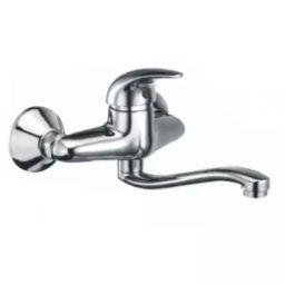 Cera Platinum Brass Silver Chrome Finish Single Lever Sink Mixer, F1001531-45