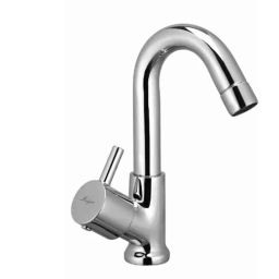 Mayur Ocich Flaro Brass Deck Mount Heavy Duty Swan Neck Revolving Spout Sink Cock-image-73